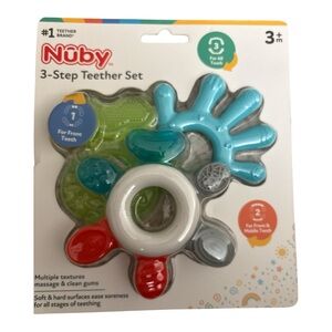 Nuby Multi-Color 3-Step Teether Set